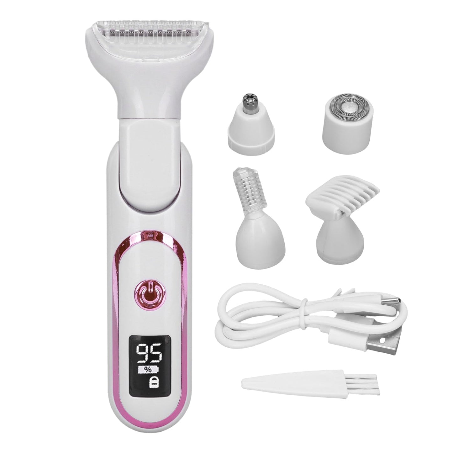 TARSHYRY 5 in 1 Bikini Trimmer for Women, Wet Dry Electric Razors for Shaving, Cordless Rechargeable Pubic Hair Trimmer with Replaceable Heads LED Beauty and Personal Care TARSHYRY