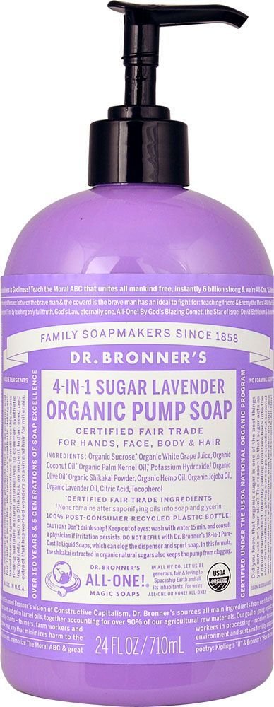 Dr. Bronner - Organic Shikakai Lavender Body Soap, 24 fl oz Liquid Beauty & Personal Care Dr. Bronner's