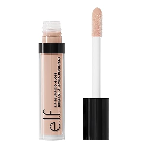 e.l.f. Lip Plumping Gloss, Soothes, Shimmer, Peach Bellini, 0.09 Ounce Beauty & Personal Care e.l.f.