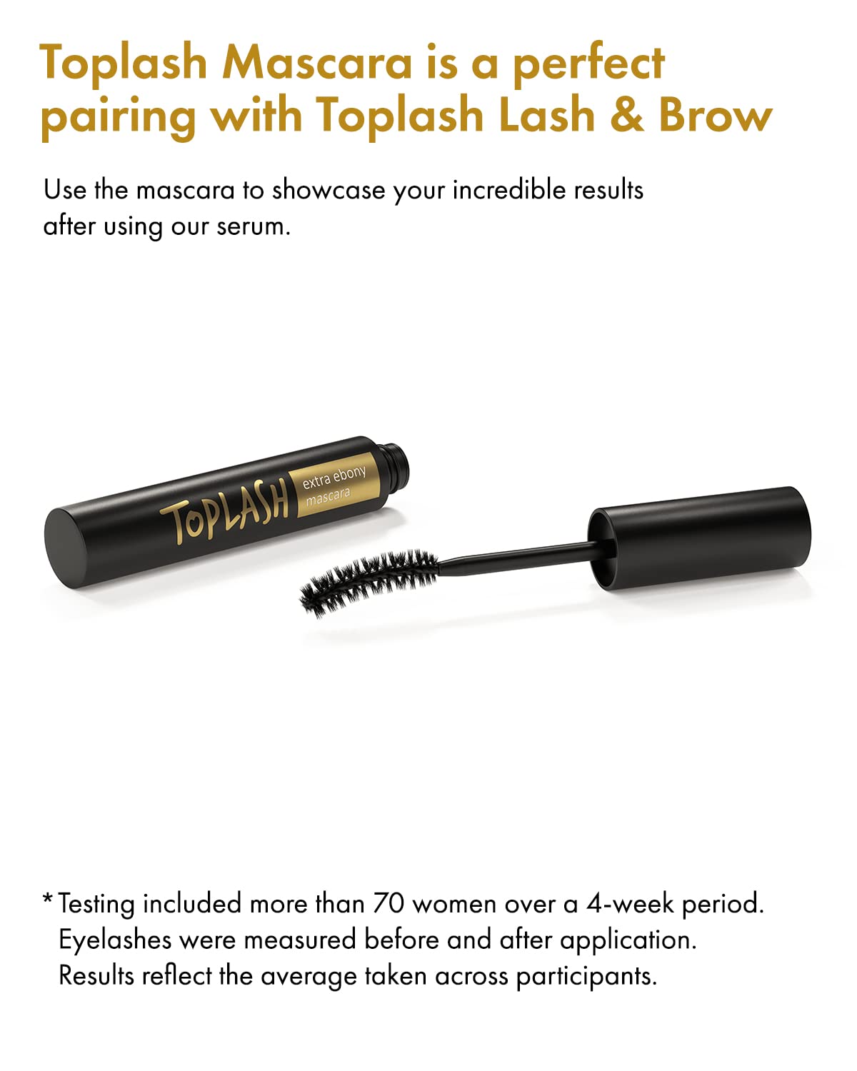 Toplash Extra Ebony Mascara with Keratin, Panthenol and Vitamin E Beauty & Personal Care Toplash