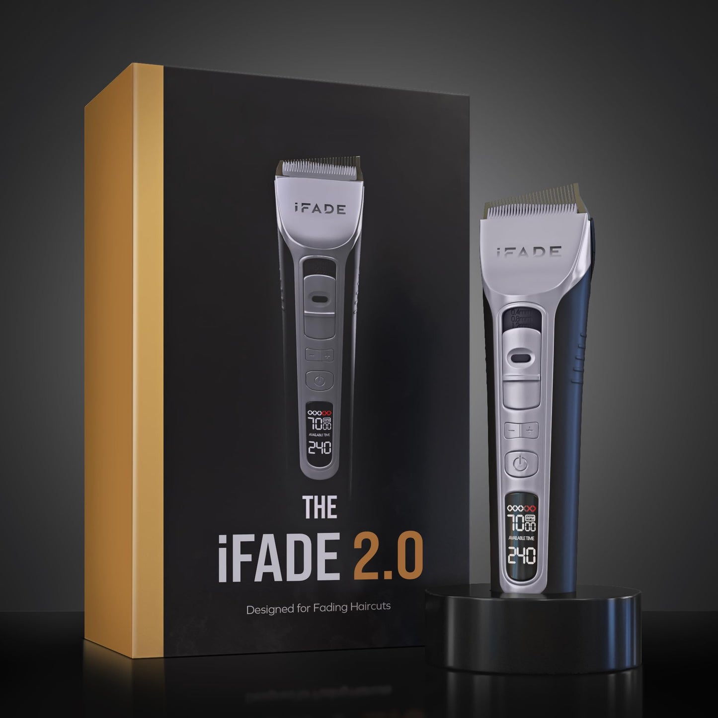 IFADE 2.0 - Professional Instant Fading Clipper with Fading Blades - Fades in Seconds - 3 Hours of Battery, 7000 RPM - Men's Hair Clipper, Black Beauty and Personal Care IFADE