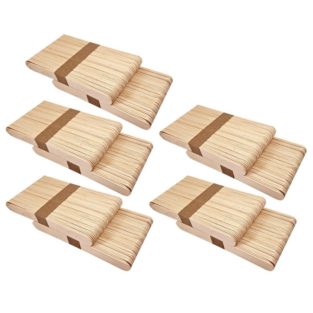 Waxness Body Waxing Wooden Round Edge Spatula Applicator 100pk Pack of 5 Beauty and Personal Care Waxness