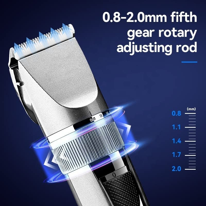 GLESVOWIO Pro Hair Clipper Clippers Cordless Ceramic Blade Trimmer Electric Professional Cutting Grooming Kit Rechargeable LED Display Beauty and Personal Care GLESVOWIO