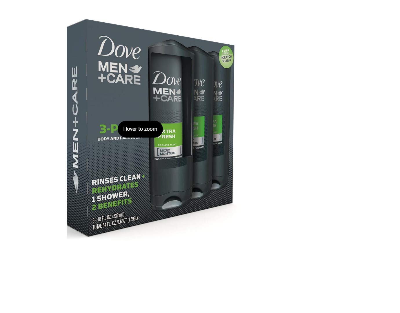 DOVE 1169195 Mens Body Wash Extra Fresh 18 oz.,(Pack of 3) Beauty & Personal Care Dove