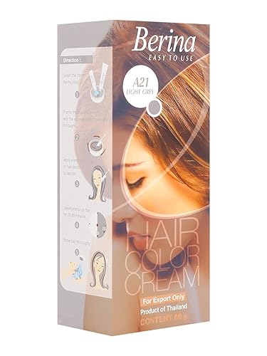 Silver Ash Grey Permanent Hair Dye Cream Lolane Goth by Berina Beauty & Personal Care Berina