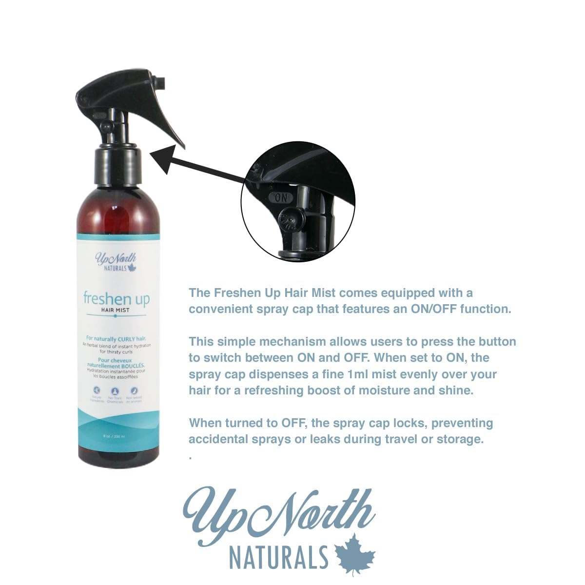 up north naturals Freshen Up Hair Mist| Hair Spray for curly hair | Instant hydration & Enhances shine | 8oz Beauty & Personal Care up north naturals