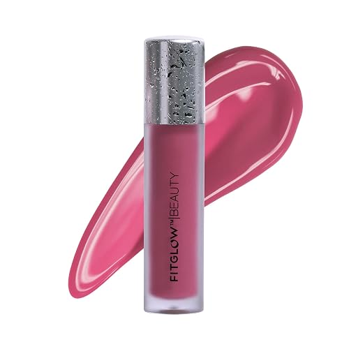 FITGLOW Beauty Lip Colour Serum | Hydrating Lip Gloss | Plumping Anti-Aging Lip Treatment | Natural Shine with Pomegranate Sterols & Collagen | Beauty & Personal Care FITGLOW