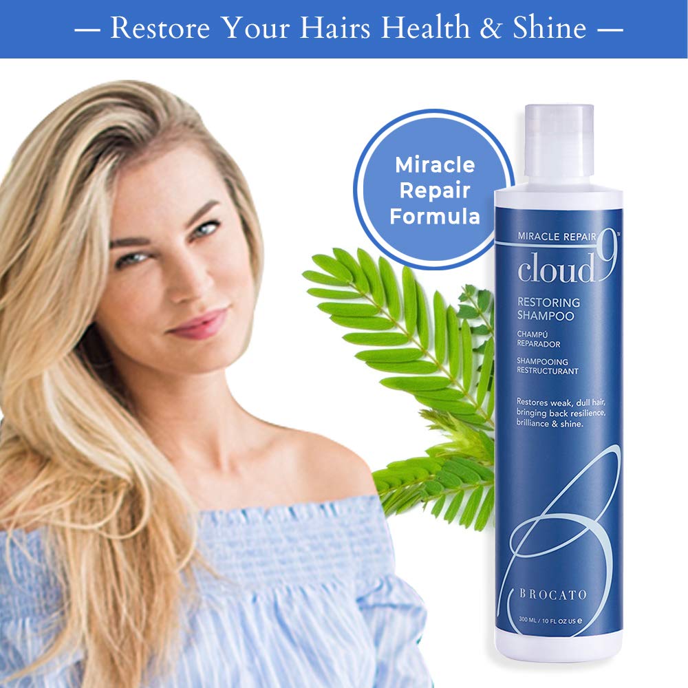 Brocato Cloud 9 Restoring Shampoo, Miracle Repair, 10 Fl Oz