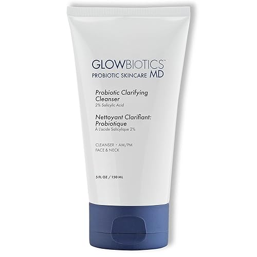 Glowbiotics Probiotic Clarifying Cleanser 5 oz - Gentle Foaming Face Wash with 2% Salicylic Acid & Peptides | Probiotic BHA Cleanser for Oily Beauty & Personal Care Glowbiotics