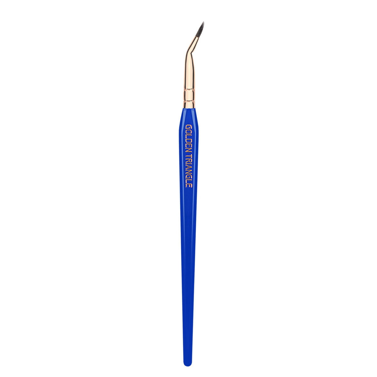 Bdellium Tools Professional Makeup Brush - Golden Triangle 708 Bent Eyeliner - With All Vegan and Soft Synthetic Fibers, For Smooth Application (Blue