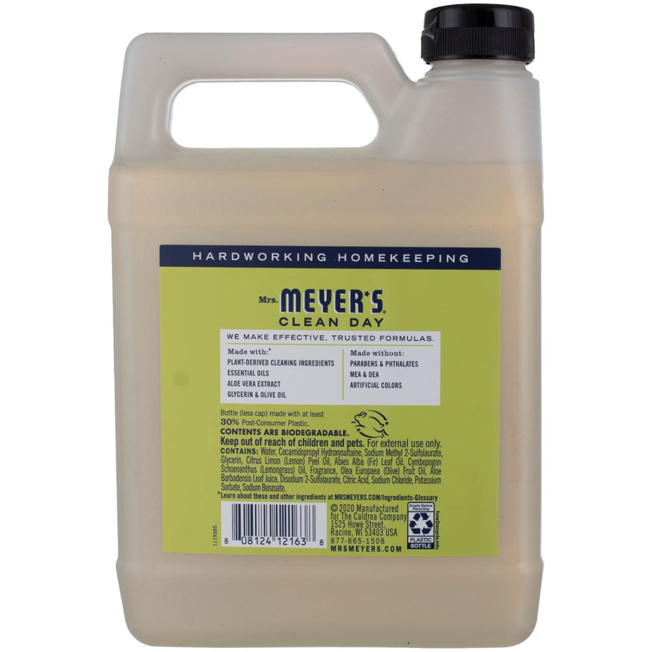 MRS. MEYER'S CLEAN DAY Hand Soap Liquid, Lemon Verbena, 33 fl oz (3 pack) (Bundle) Beauty & Personal Care Mrs. MEYER'S