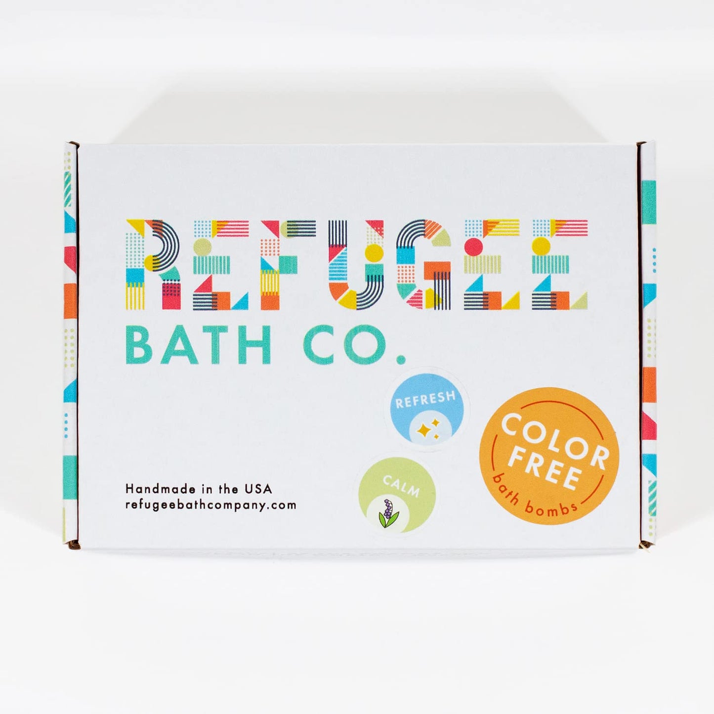 Refugee Bath Co. Variety Pack Bath Bombs, Color-Free Calm and Refresh Scents, 2.5 oz, Support Refugee Employment in The USA Beauty & Personal Care Refugee Bath Co.