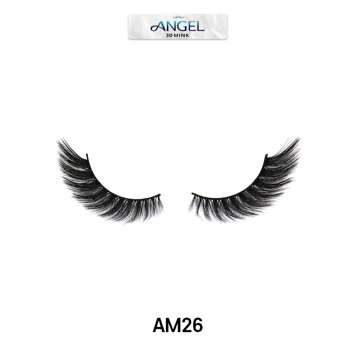Laflare 3D MINK ANGEL Eyelashes, Soft, Feather-Light, Double-Layer, Voluminous, Glamorous, Fluffy, Striking Look, Reusable Premium Quality False Mink