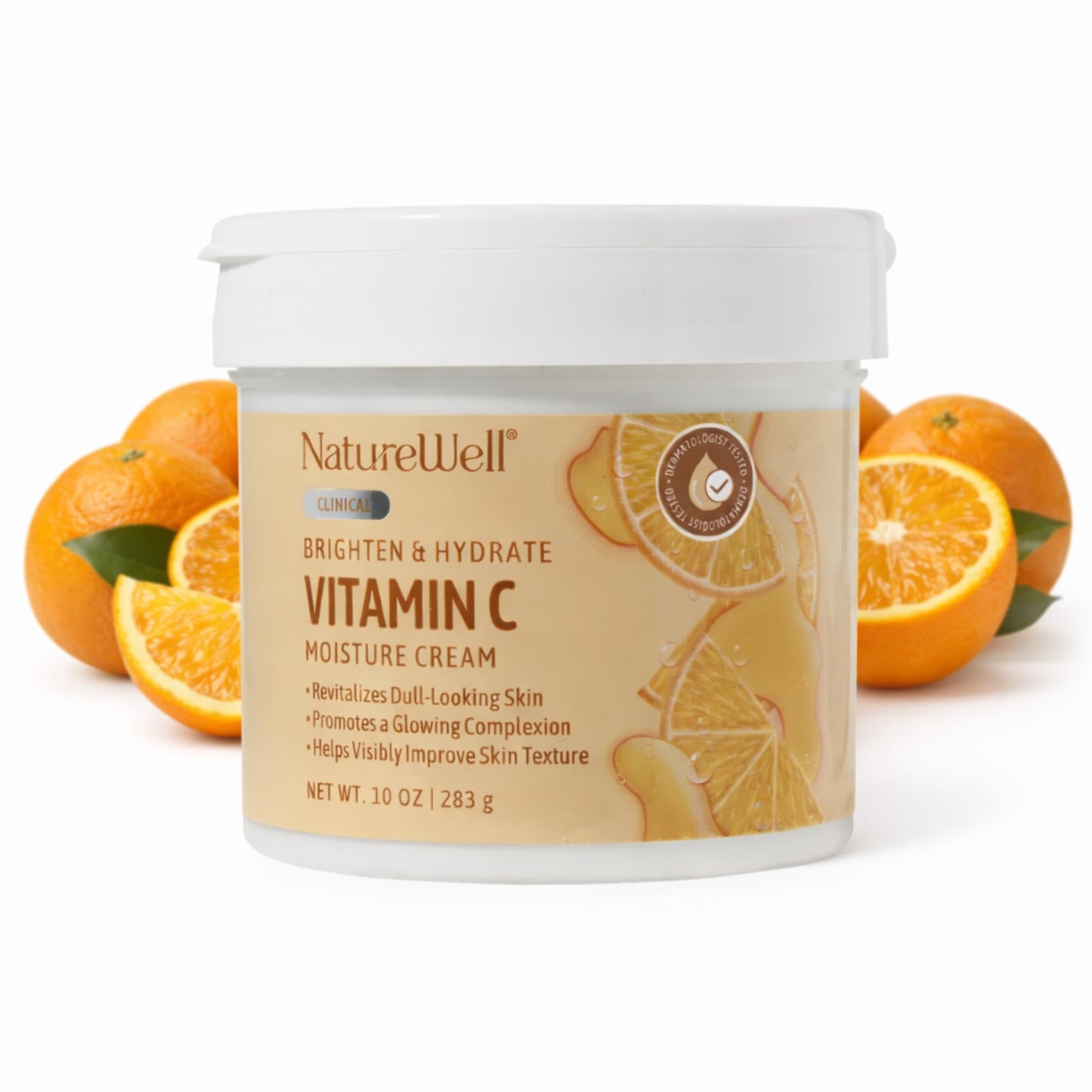 NATURE WELL Vitamin C Brightening Moisturizer Cream - Hydrating Face & Body Lotion with Coconut Oil, Helps Improve Uneven Skin Tone & Dark Spots Beauty & Personal Care NATURE WELL