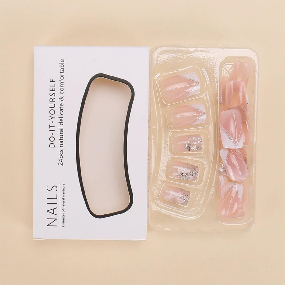 Flower Press on Nails Almond Short French Fake Nail with Design Pink White Golden Pearl Glue on Nail Short Flower Nails Press on False Nail with Jelly Beauty and Personal Care juggssa
