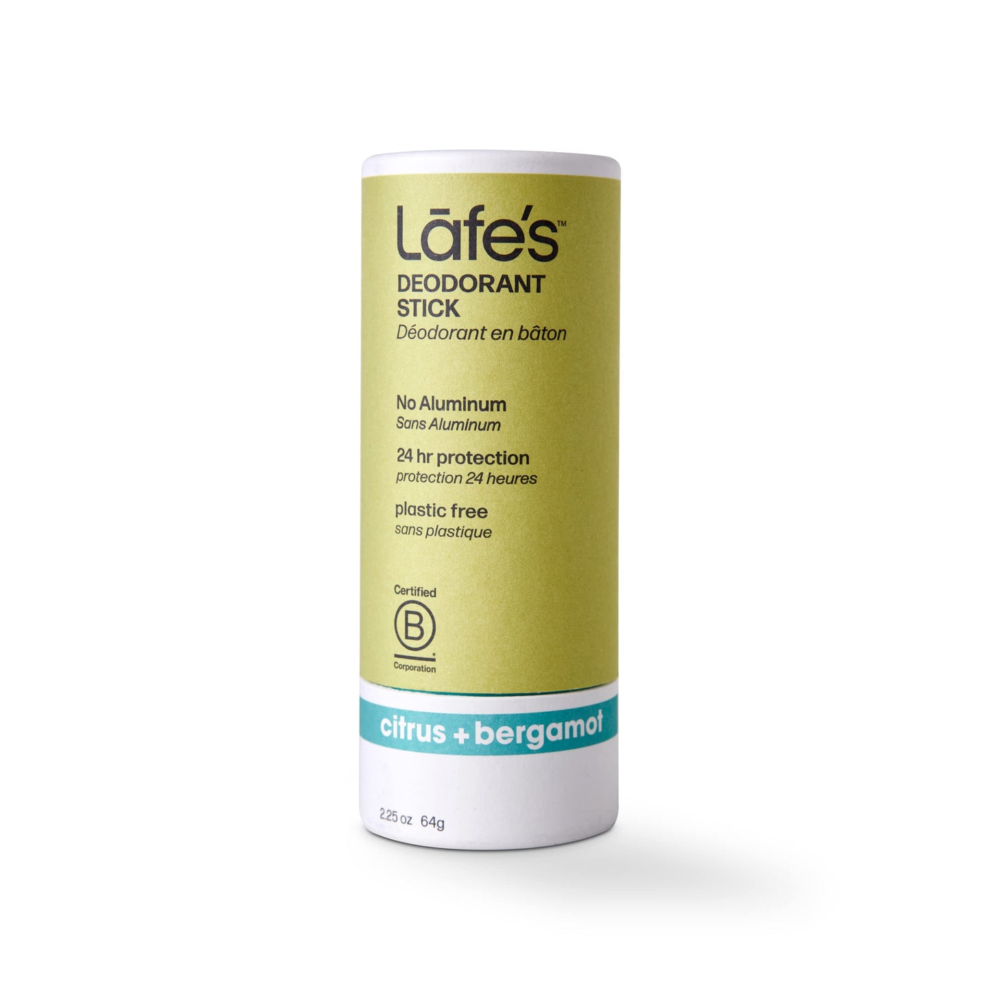 Lafe's Natural Deodorant - 2.25oz Plastic Free Natural Deodorant Stick in Paper Packaging - Aluminum, Paraben and Baking Soda Free with 24-Hour Beauty and Personal Care Lafe's