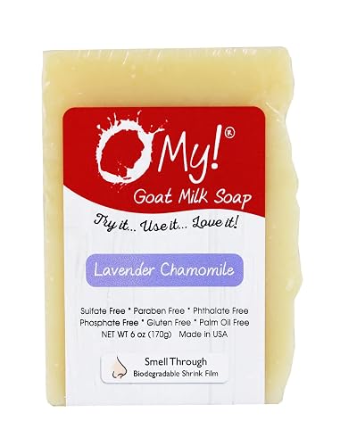 O My! Goat Milk Soap Bar 6oz | Made with Farm-Fresh Goat Milk | Free of Parabens & More | Handcrafted USA Beauty & Personal Care O My!