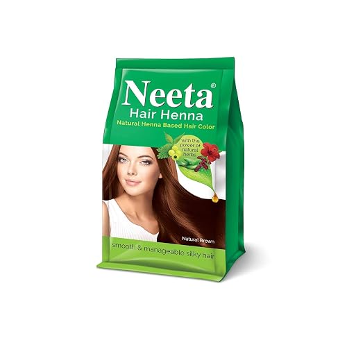 Neeta Hair Henna Powder Enriched With Natural Herbs, Ammonia Free Henna Hair Dye - Natural Brown - 4.41Oz Beauty & Personal Care Neeta