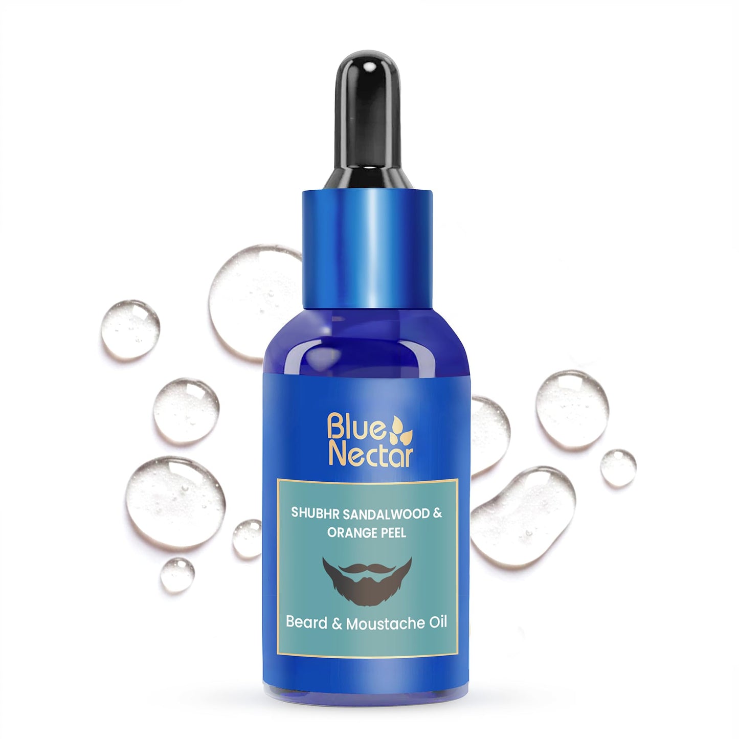 Blue Nectar Beard Oil for Men, Natural Moustache and Beard Growth Oil and Beard Softener for softer, helps in dandruff contains Sandalwood & Orange Beauty and Personal Care Blue Nectar