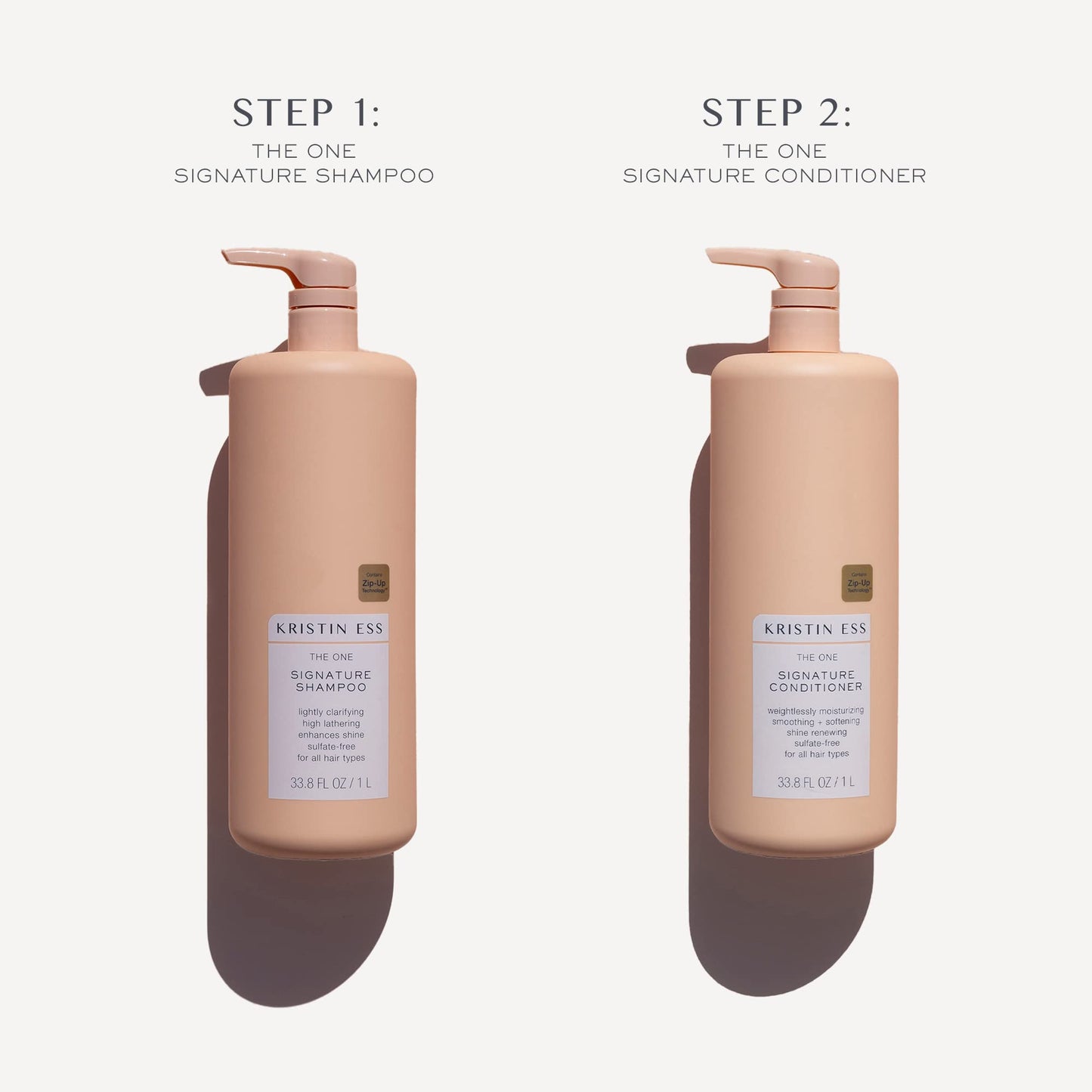 Kristin Ess Signature Shampoo and Conditioner Set with Pumps | Daily Sulfate Free, Color Safe, Hydrating, Moisturizes, Adds Softness & Shine - Pear Beauty & Personal Care Kristin Ess