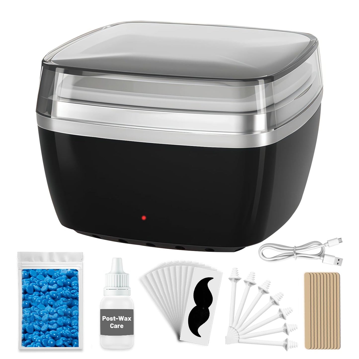 Nose Wax Kit, Waxing Kit for Women and Men Nose Eyebrow Ear Hair Removal, Melt Warmer Waxing Kit with 100g Wax Beads, 10 Applicators, 30 Nose Hair Beauty and Personal Care Wokyo