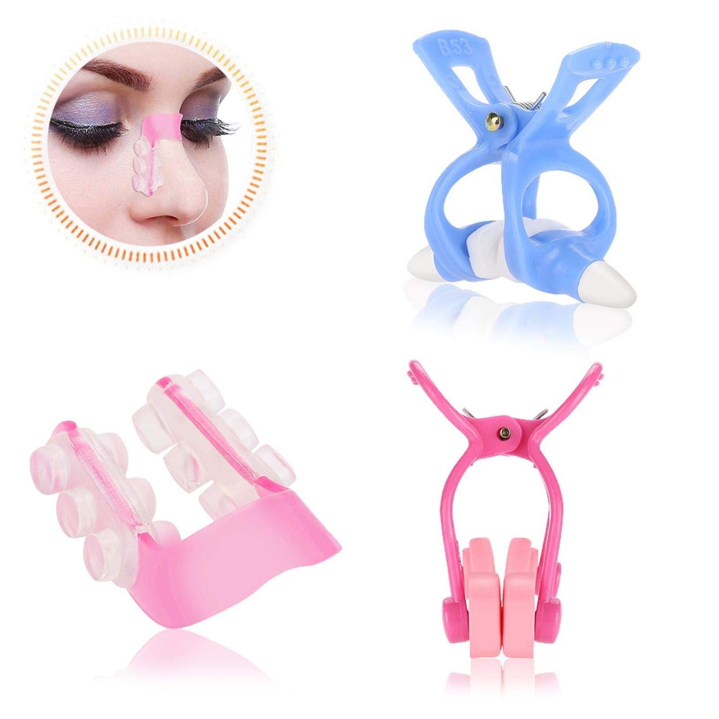 Nose Up Shaping Clip Shaper Kit, 3Pcs/Set Massager Roll Slimmer for Bridge Straightening Correction, Higher Set Face Beauty Tool Beauty and Personal Care Semme