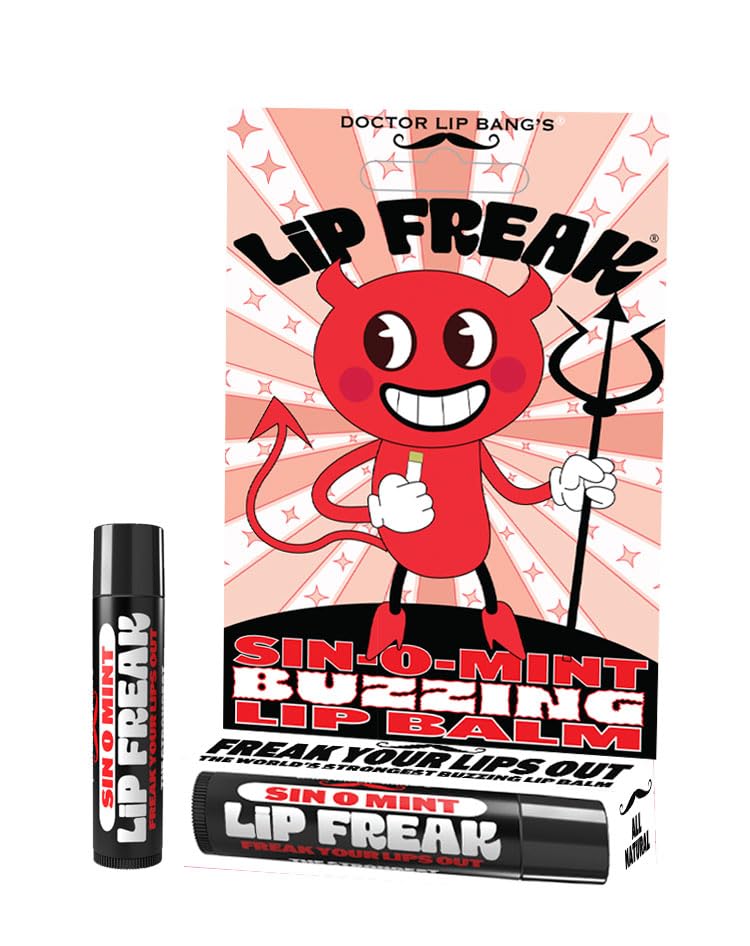 Doctor Lip Bang's BUZZING Lip Balm - Lip Freak - 100% All Natural - Cruelty Free - Sin-O-Mint - 2 Pack Beauty and Personal Care Doctor Lip Bang's