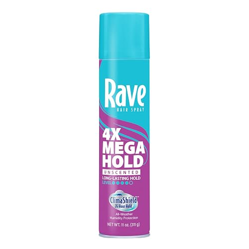 rave Hairspray 4x Mega Unscented Aerosol, 11 oz Beauty & Personal Care rave
