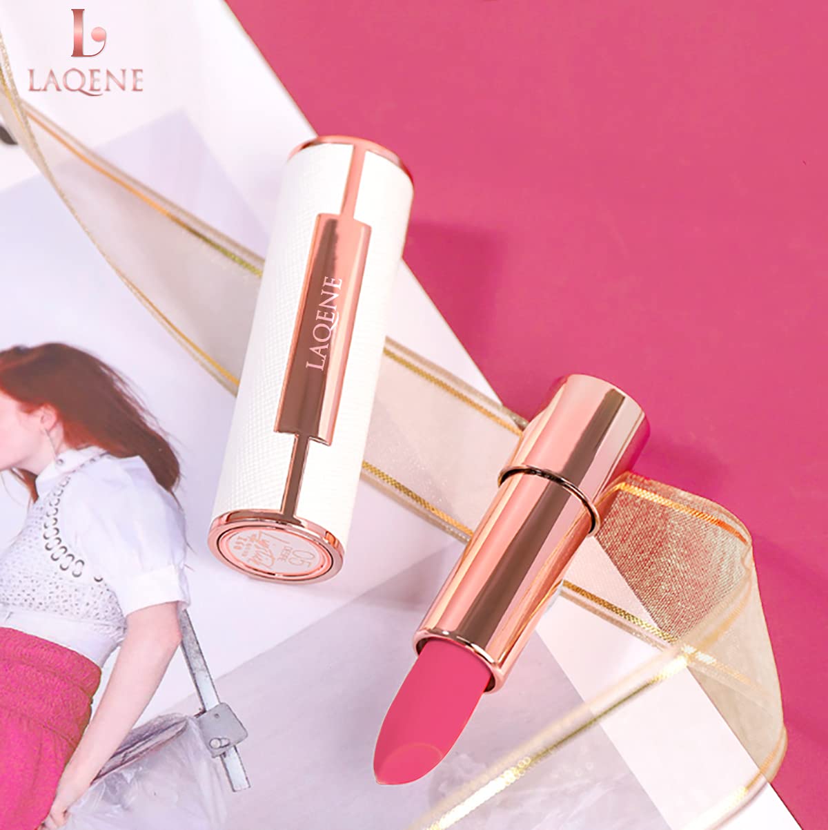 LAQENE Luxury Line: Kissproof Rouge Lipstick - Show-Stopping: Looks Gorgeous on You - Silky Comfortable & Smooth - Richly Pigmented, Unique Color Beauty & Personal Care LAQENE