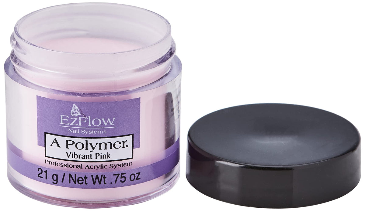 EZ Flow A Polymer Vibrant Pink False Nails, 0.75 Ounce
