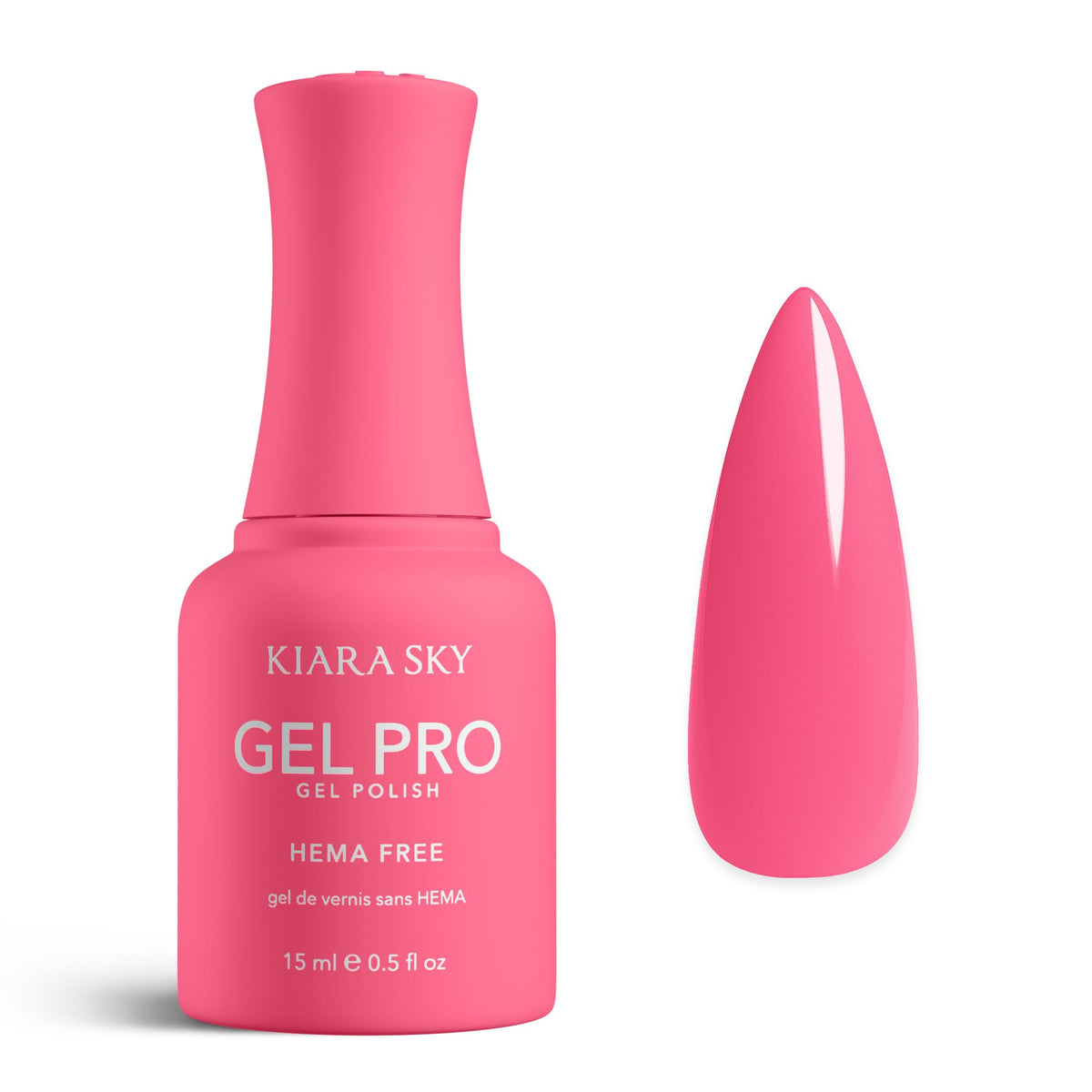 KIARA SKY Gel Pro HEMA-Free Gel Nail Polish | Full Coverage, 28+ Day Wear, Self-Leveling, UV/LED Soak-Off, 0.5 fl oz | Hot Shot #066