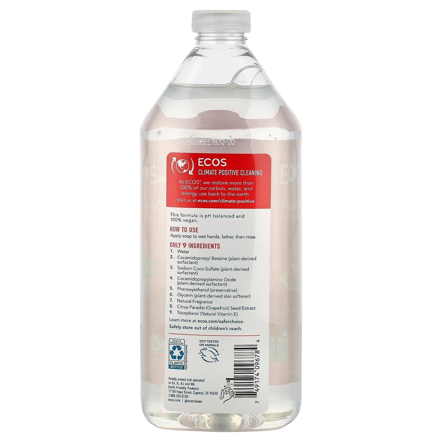 Earth Friendly Products Ecos Plant Powered Hand Soap Refill, Orange Blossom, 32 fl oz (946 ml) Beauty & Personal Care Earth Friendly Products