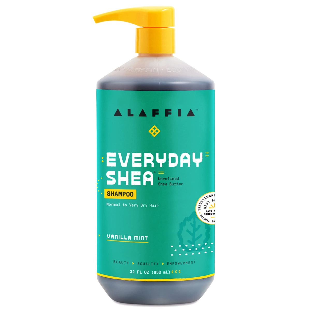 Alaffia EveryDay Shea Shampoo, Gently Cleansing Shampoo for Normal to Dry Hair, Made with Fair Trade Shea Butter, Cruelty Free, Vegan, No Parabens Beauty & Personal Care Alaffia