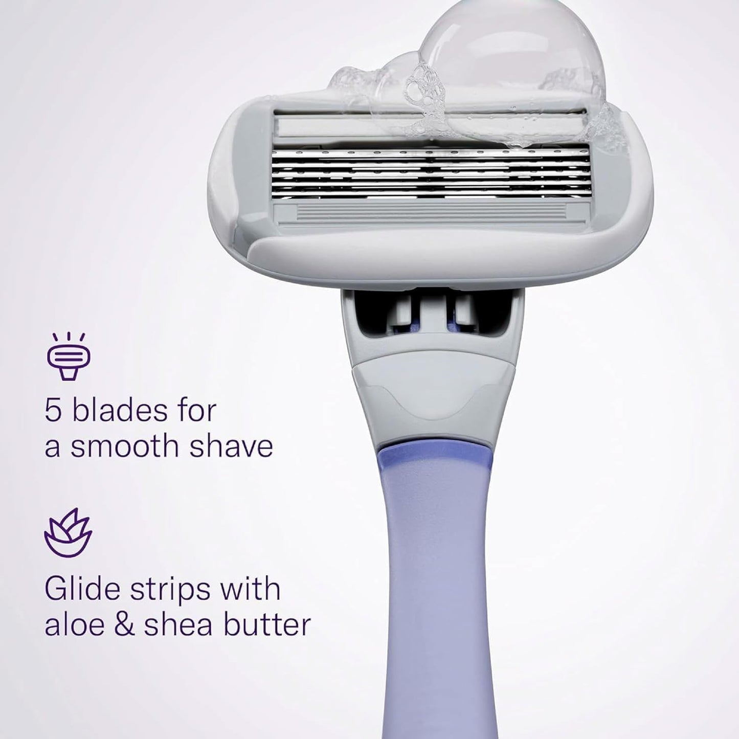 Flamingo Razors for Women, 1 Women's Razor Handle (Lilac), 13 Razor Five-Blade Refills, and 1 Shower Holder Beauty and Personal Care Flamingo