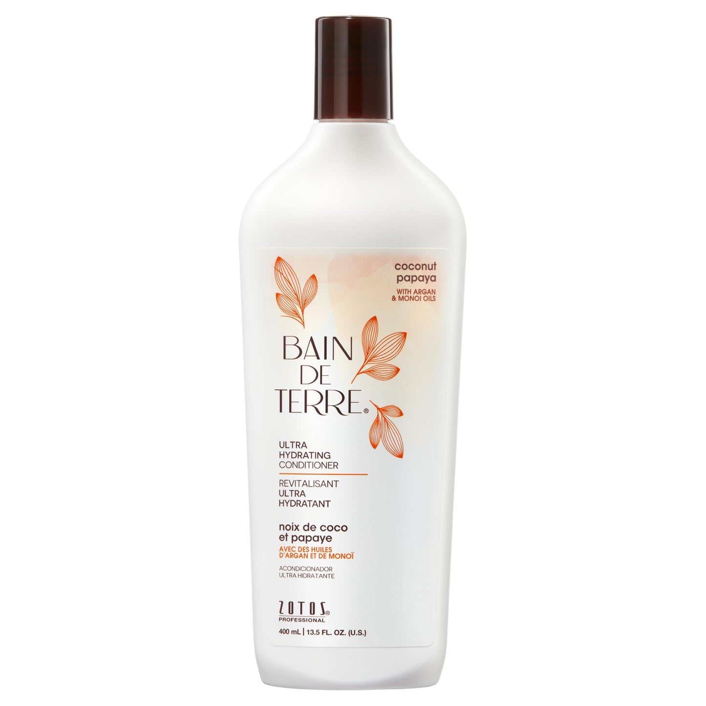 Bain de Terre Coconut Papaya Ultra Hydrating Conditioner, Moisture Quench for Dry, Damaged Hair, with Argan & Monoi Oils, Paraben-Free, Color-Safe Beauty & Personal Care Bain de Terre