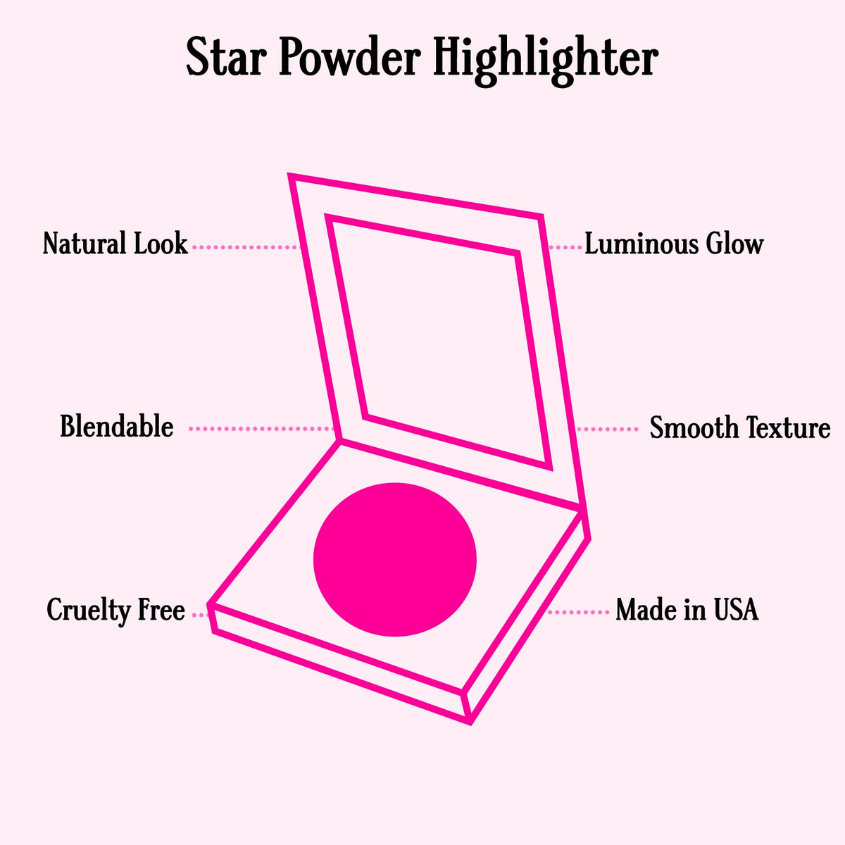 Gerard Cosmetics Star Powder Highlighter Dorothy, Deep Bronze Mineral Highlighter Makeup for Glowing Skin, Professional Facial Luminizer, Cruelty