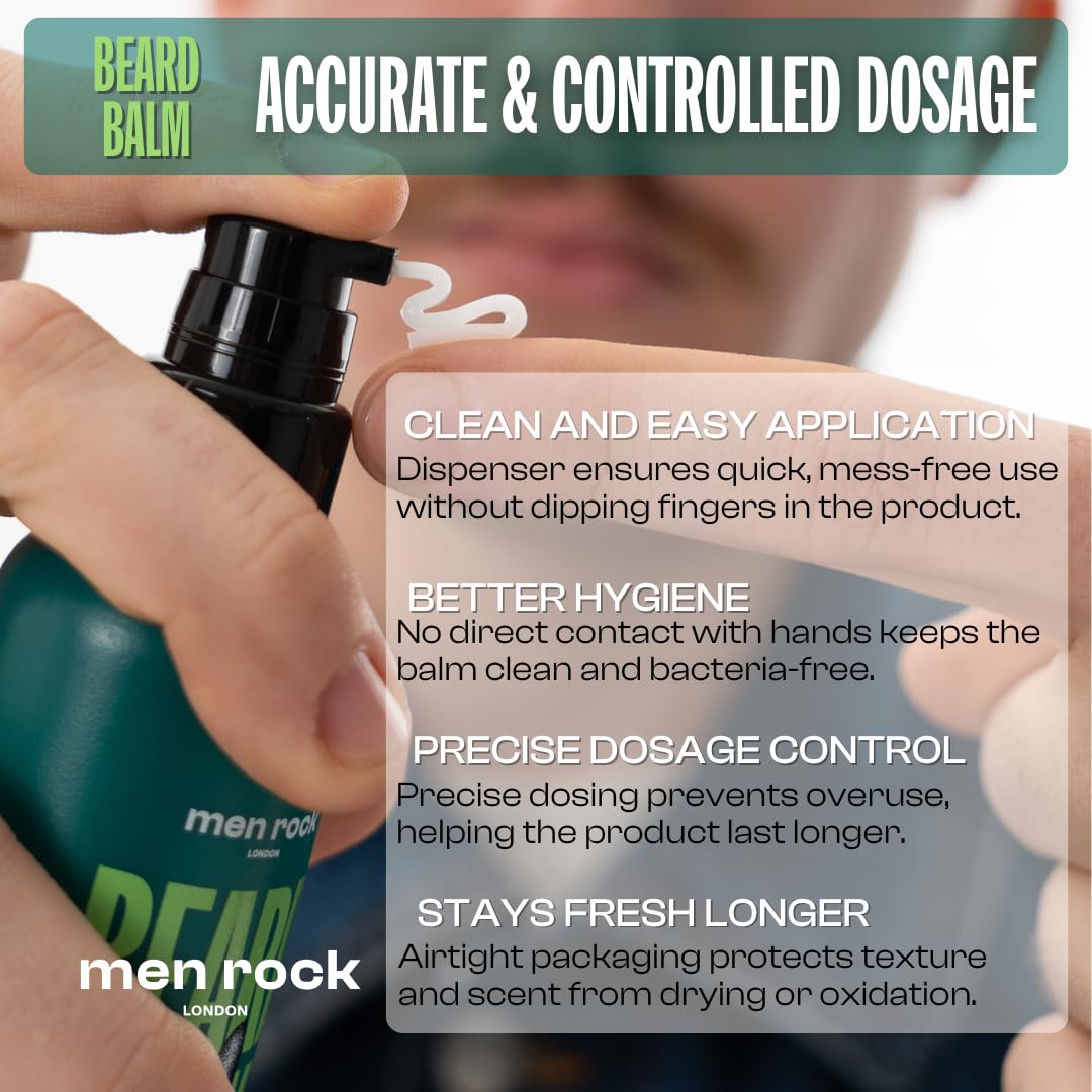 Men Rock Awakening Beard Balm - Sicilian Lime - Leave In Beard Conditioner for Men - Mens Skincare Products - Conditioning and Softening Balm - 3.4 oz Beauty and Personal Care Men Rock