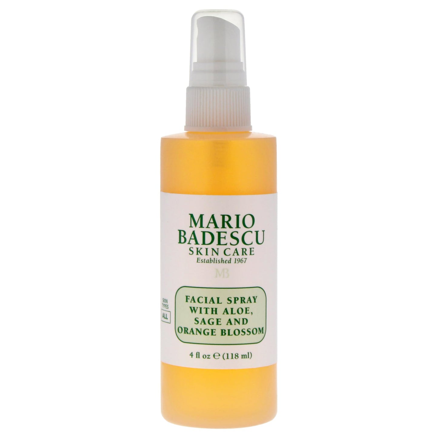 Mario Badescu Facial Spray with Aloe, Sage and Orange Blossom for All Skin Types | Face Mist that Hydrates & Uplifts | 4 FL OZ Beauty & Personal Care Mario Badescu