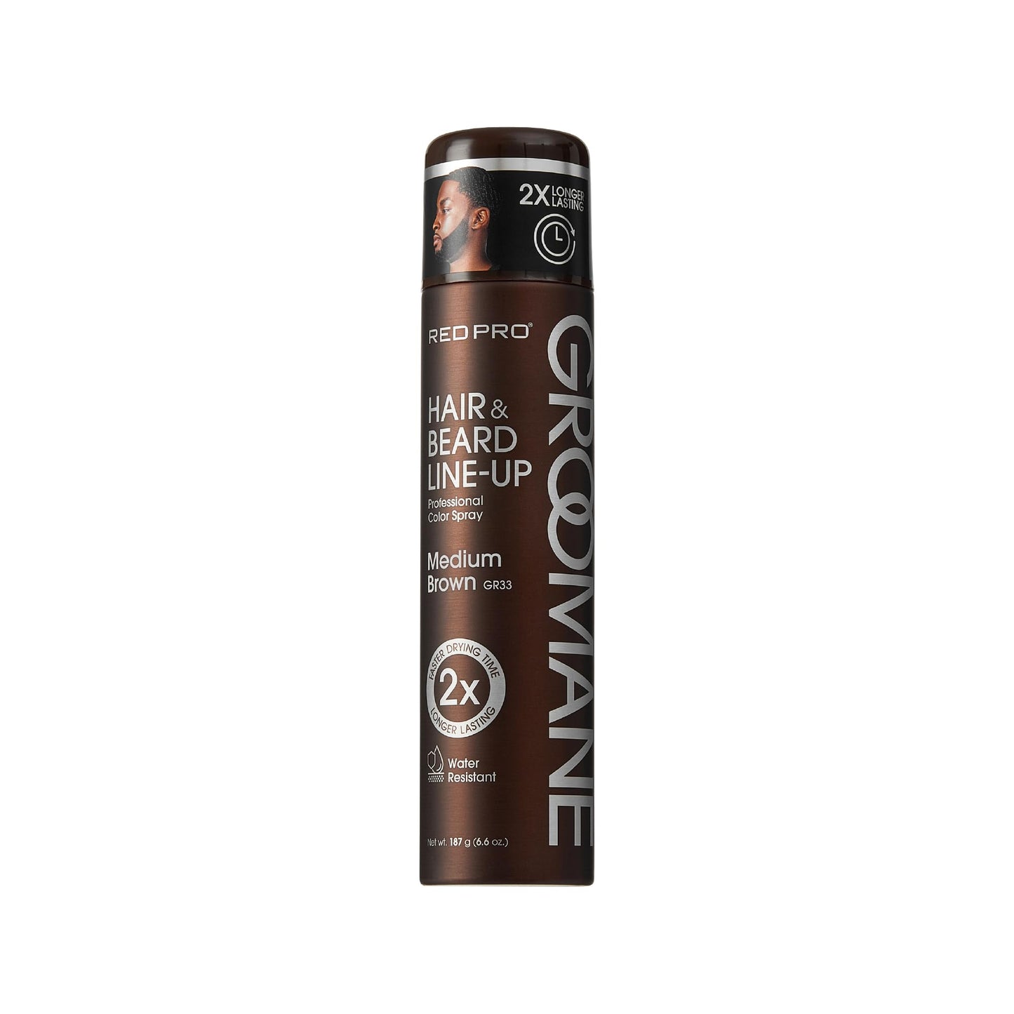 RED Pro GROOMANE Temporary Color Spray for Hair & Beard Line-Up, Barber Grade, Quick-Drying, 2X Longer-Lasting (Up to 20 Washes), Precision Nozzle, No Beauty & Personal Care RED Pro