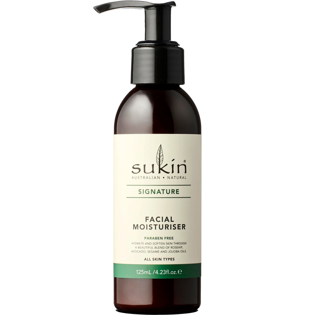 Sukin Facial Moisturizer Pump, Hydrating Face Cream with Wheat Germ and Vitamin E to Deeply Nourish, Soften and Improve Skin Texture, 4.23 Fl Oz Beauty & Personal Care Sukin