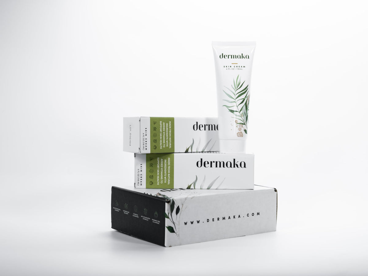 Dermaka Skin Cream 4oz Tube, 2 Pack, Arnica Moisturizer with Vitamins A & E