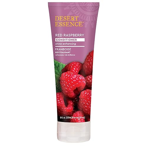 Desert Essence Red Raspberry Conditioner - 8 Fl Ounce - Shine Enhancing - Vitamin A & C - Smooth & Silky - Strengthing - Shea Butter - Calcium Beauty & Personal Care Desert Essence