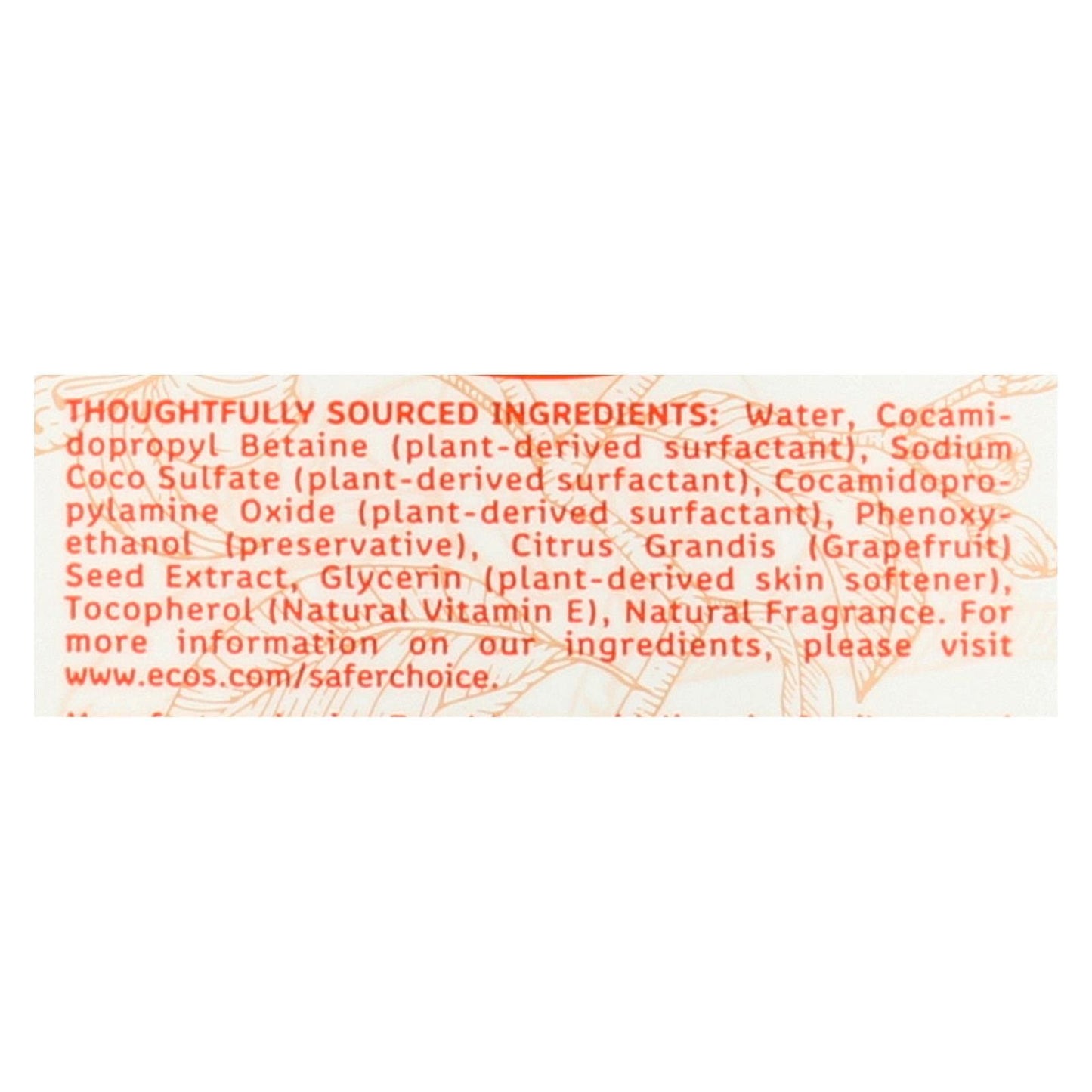 ECOS Pro Earth Friendly Products Orange Blossom Scent Liquid Hand Soap 17oz Beauty & Personal Care Earth Friendly Products
