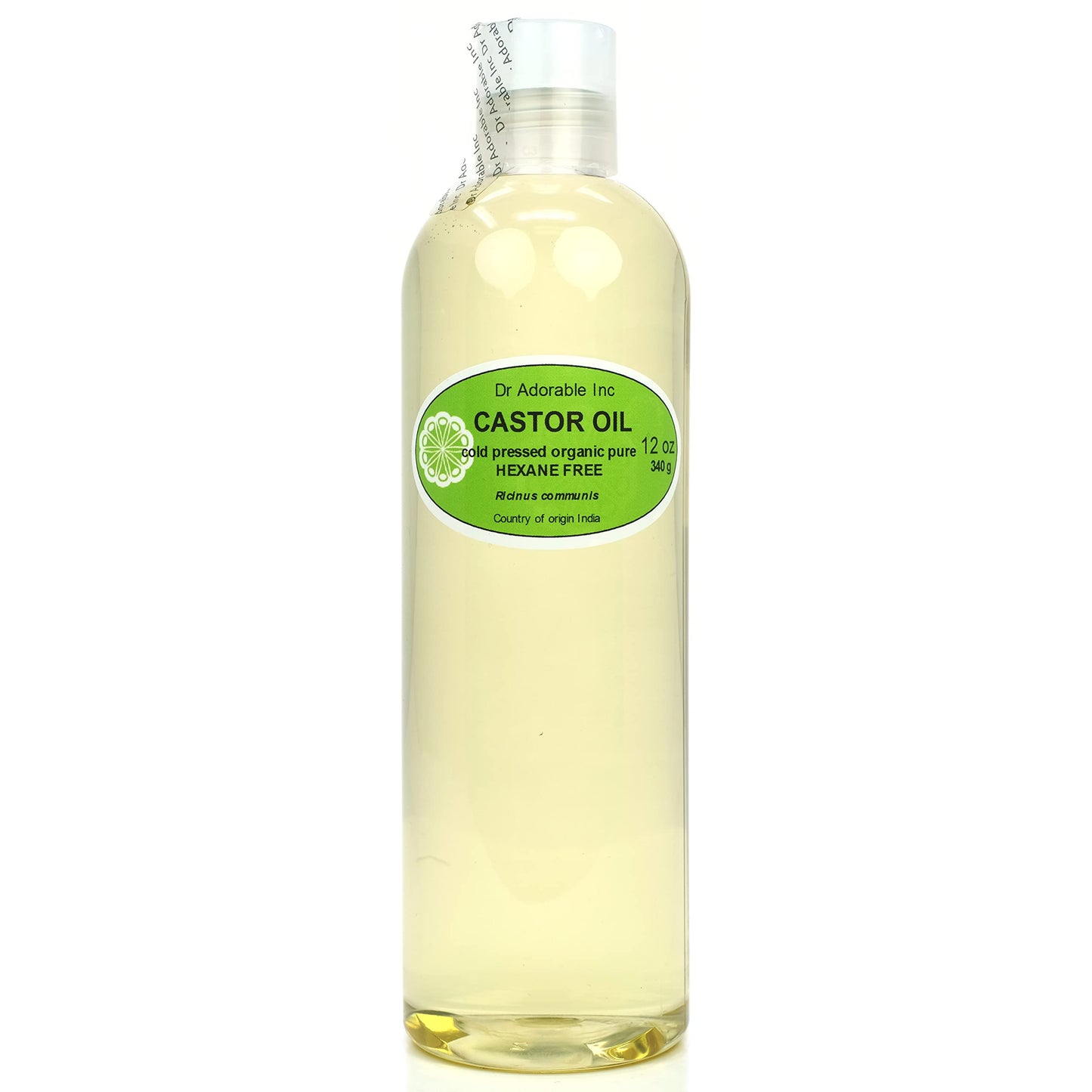Dr Adorable - 12 Oz - Premium Castor Oil - 100% Pure Natural Organic Cold Pressed Virgin Beauty & Personal Care Dr Adorable