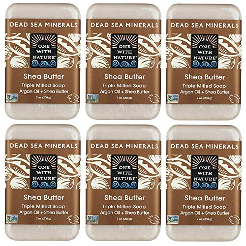 One With Nature Shea Butter Dead Sea Mineral Soap, 7 Ounce Bars (Pack of 6) Beauty & Personal Care One With Nature