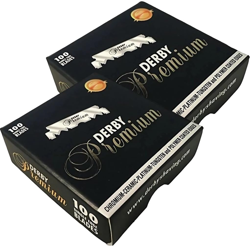 200 "Derby Premium" Single Edge Razor Blades for straight razor Beauty and Personal Care Derby