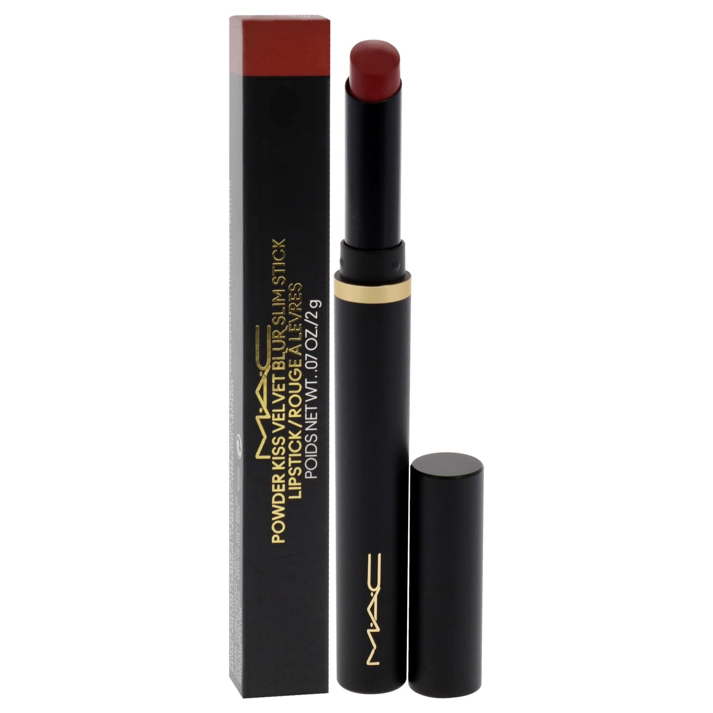 MAC Powder Kiss Velvet Blur Slim Stick - Sweet Cinnamon for Women - 0.7 oz Lipstick Beauty & Personal Care MAC
