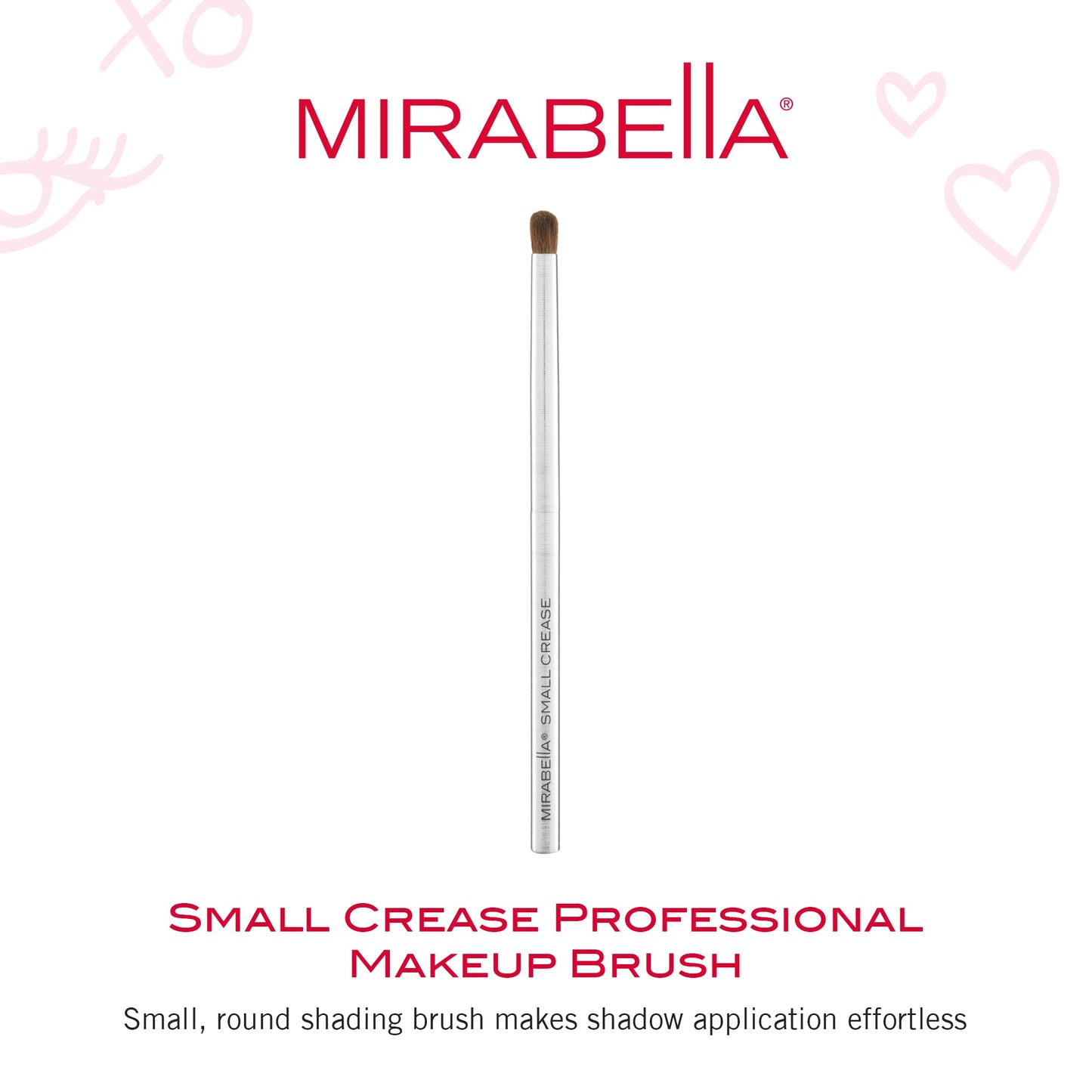 Mirabella Small Crease Eyeshadow Brush, Premium Professional Makeup Brush Collection, Cruelty-Free Synthetic Bristle Brush, Hand-Sculpted Brushed Beauty & Personal Care Mirabella