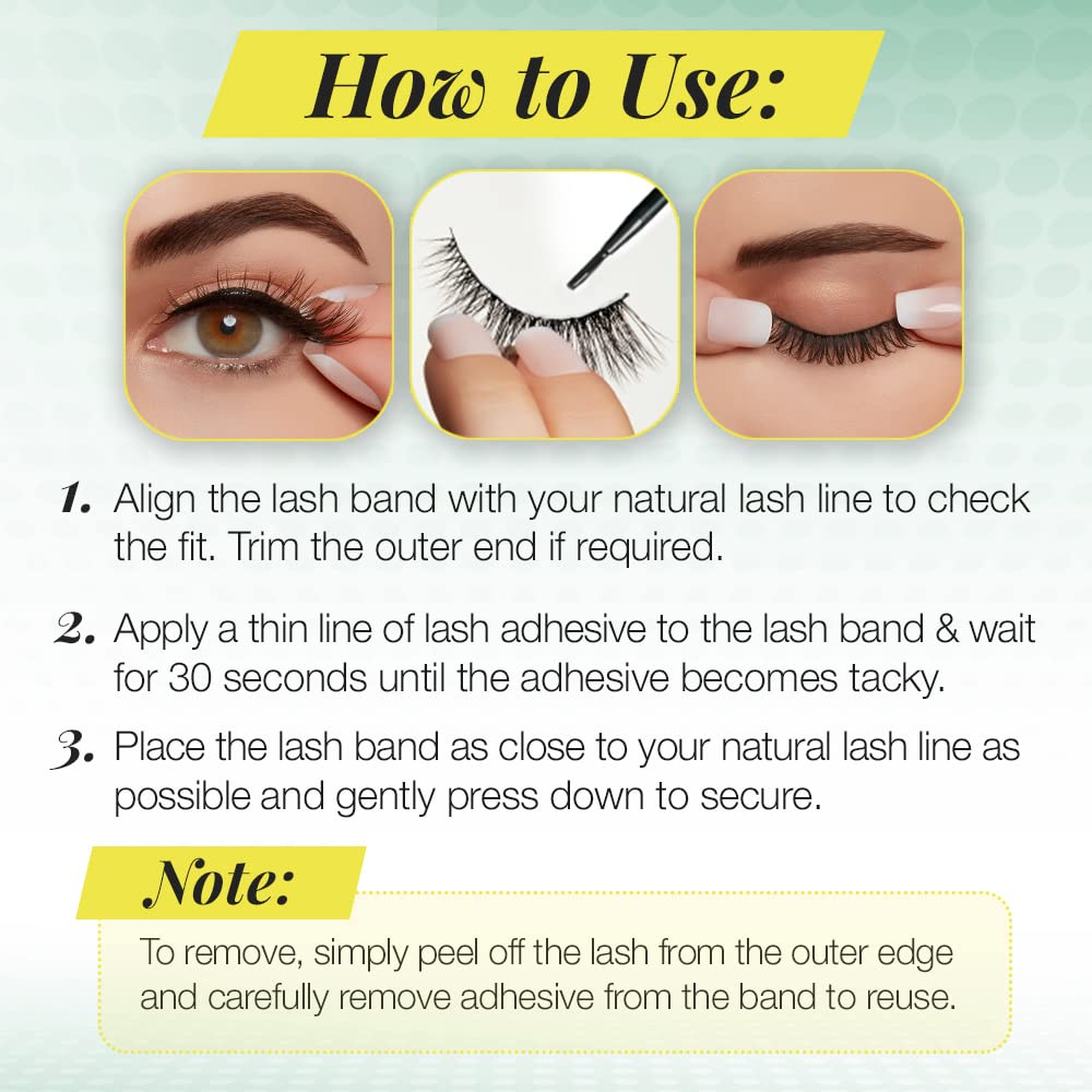 Ardell Active Lashes Soak It Up - Waterproof, Long-Lasting, Natural Look False Eyelashes, 1 Pair