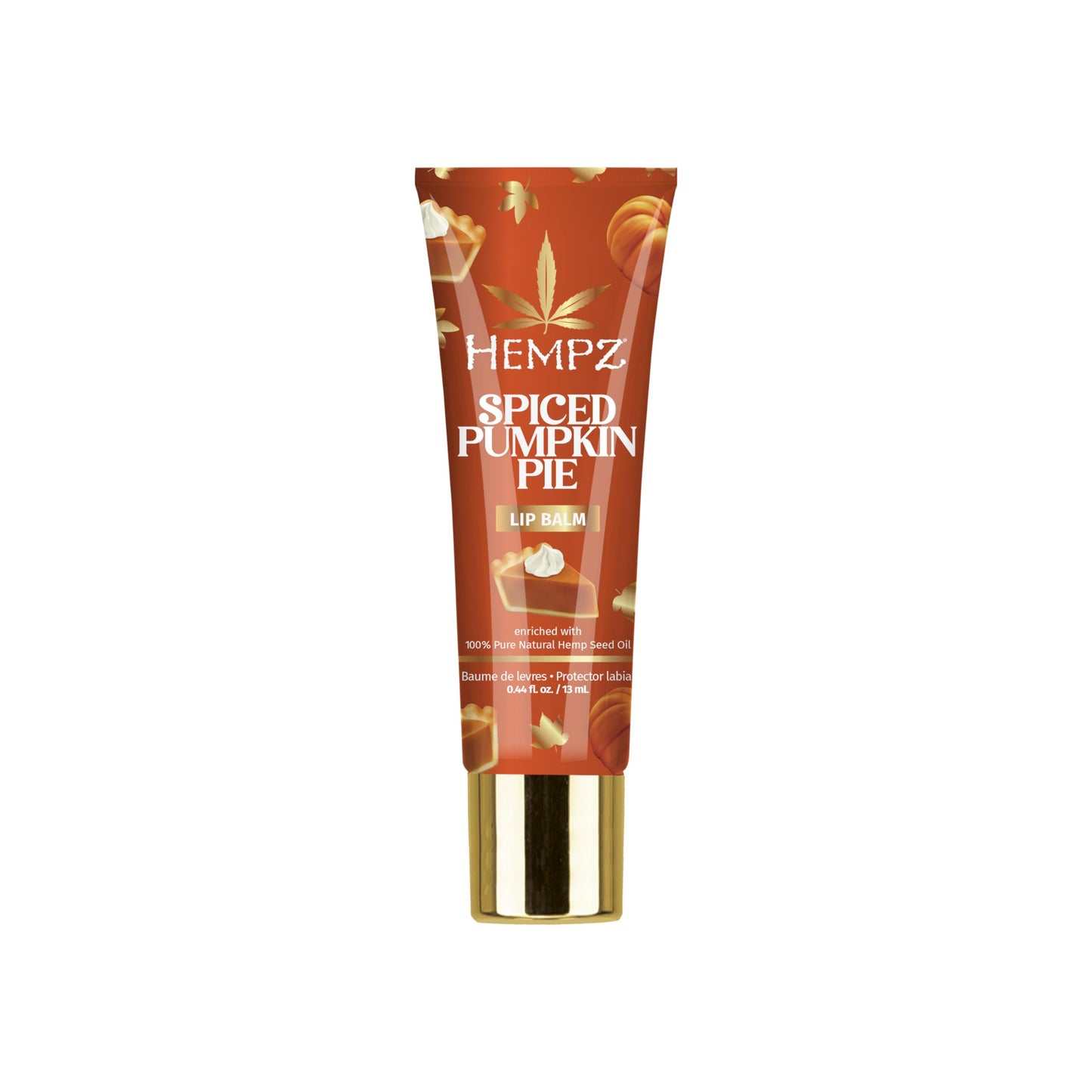 Hempz Spiced Pumpkin Pie Lip Balm, Nourishing Lip Care, Limited Edition Gloss, .44 fl.oz. Beauty & Personal Care Hempz